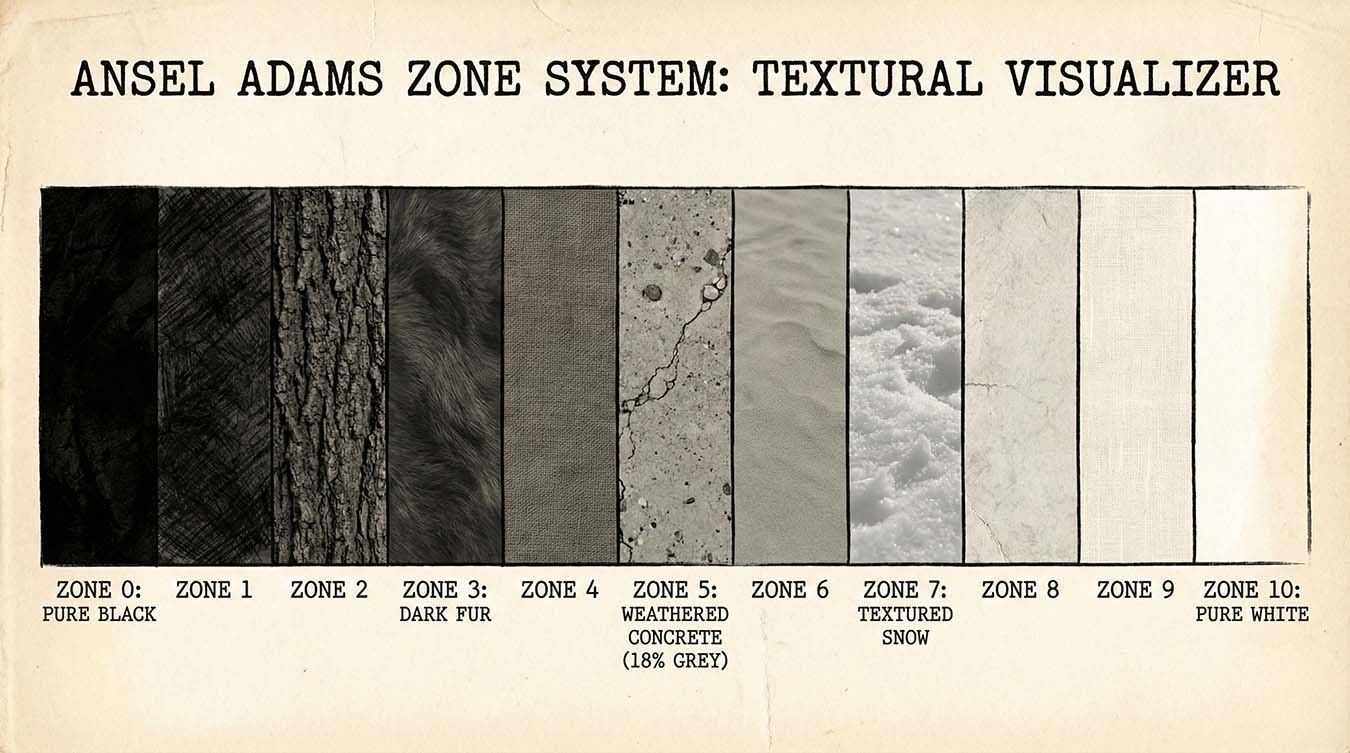 Ansel Adams Zone System: Textural Visualizer graphic