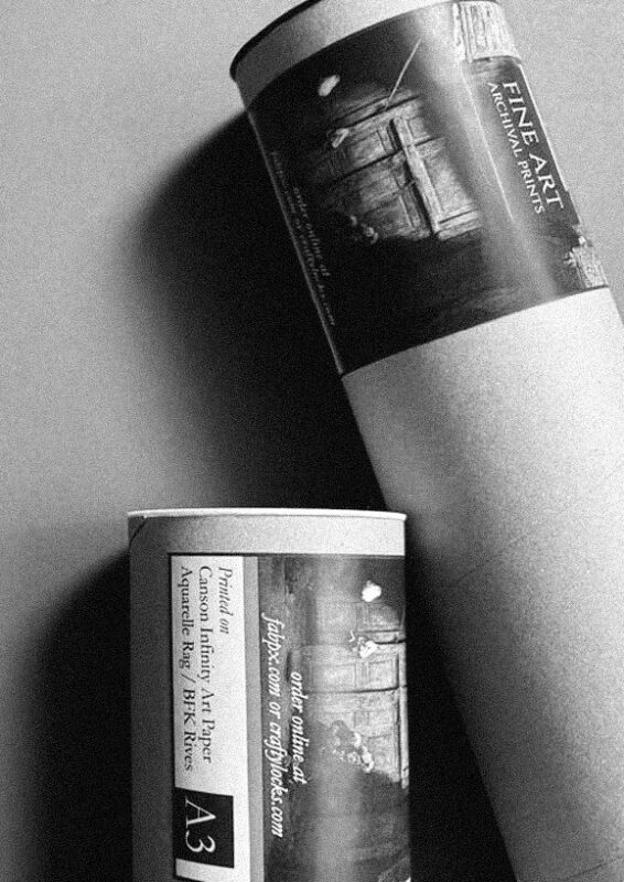 Packaging tubes for larger fine art prints – fabpx.com. Depending on the size, some prints may be shipped in flat envelopes. 