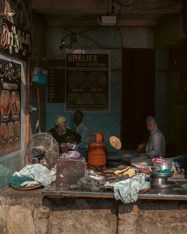 A photograph of Khalifa Naan Shop in the Delhi Gate, Bazaar.